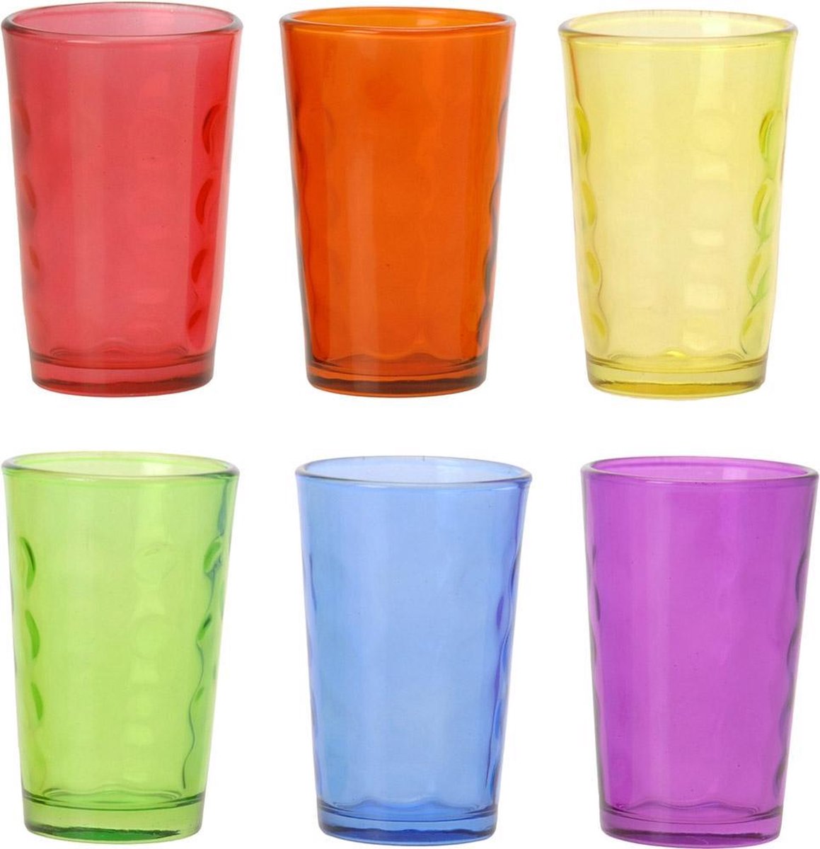 Excellent Houseware Multicolor drinkglazen - 6 stuks - OP = OP