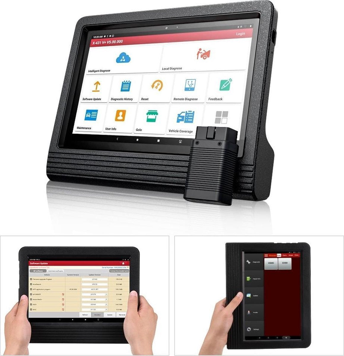 Launch X431 V+ Professionele Diagnose Tablet Met Volledige Set adapters