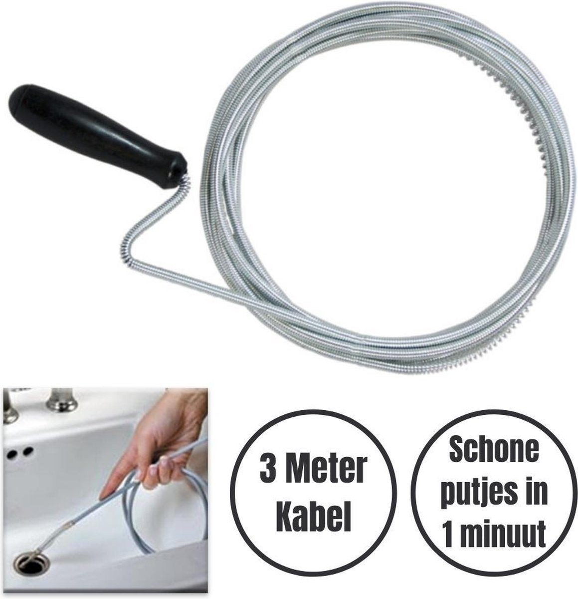 DirectSupply Onstoppingsveer - Ontstopper afvoer - Ontstopper gootsteen