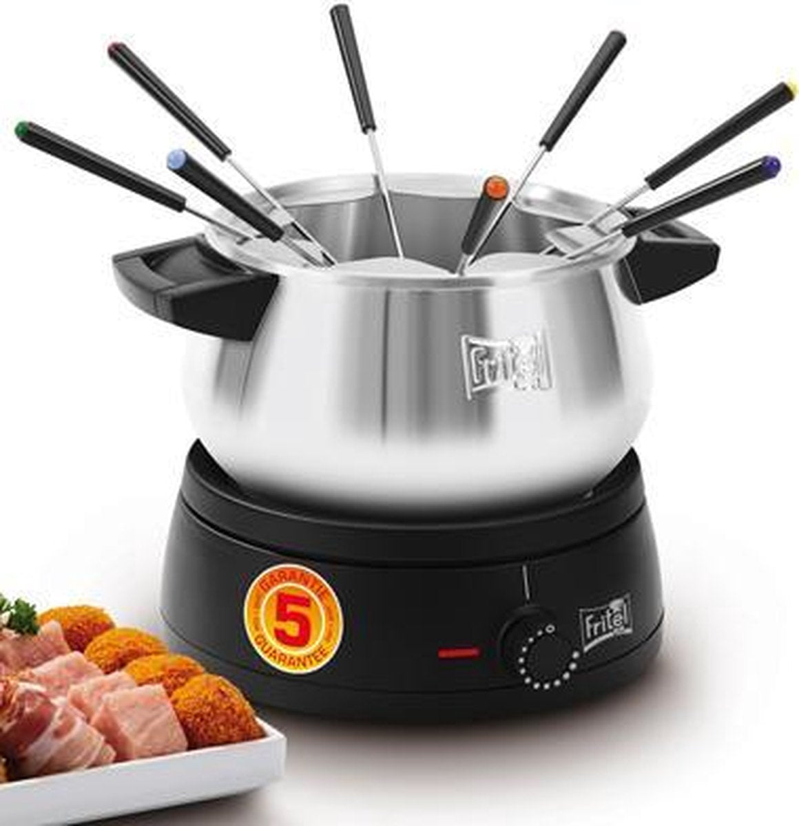 Fritel F0 2580 - Elektrische Fonduepan - 8 Fonduevorkjes