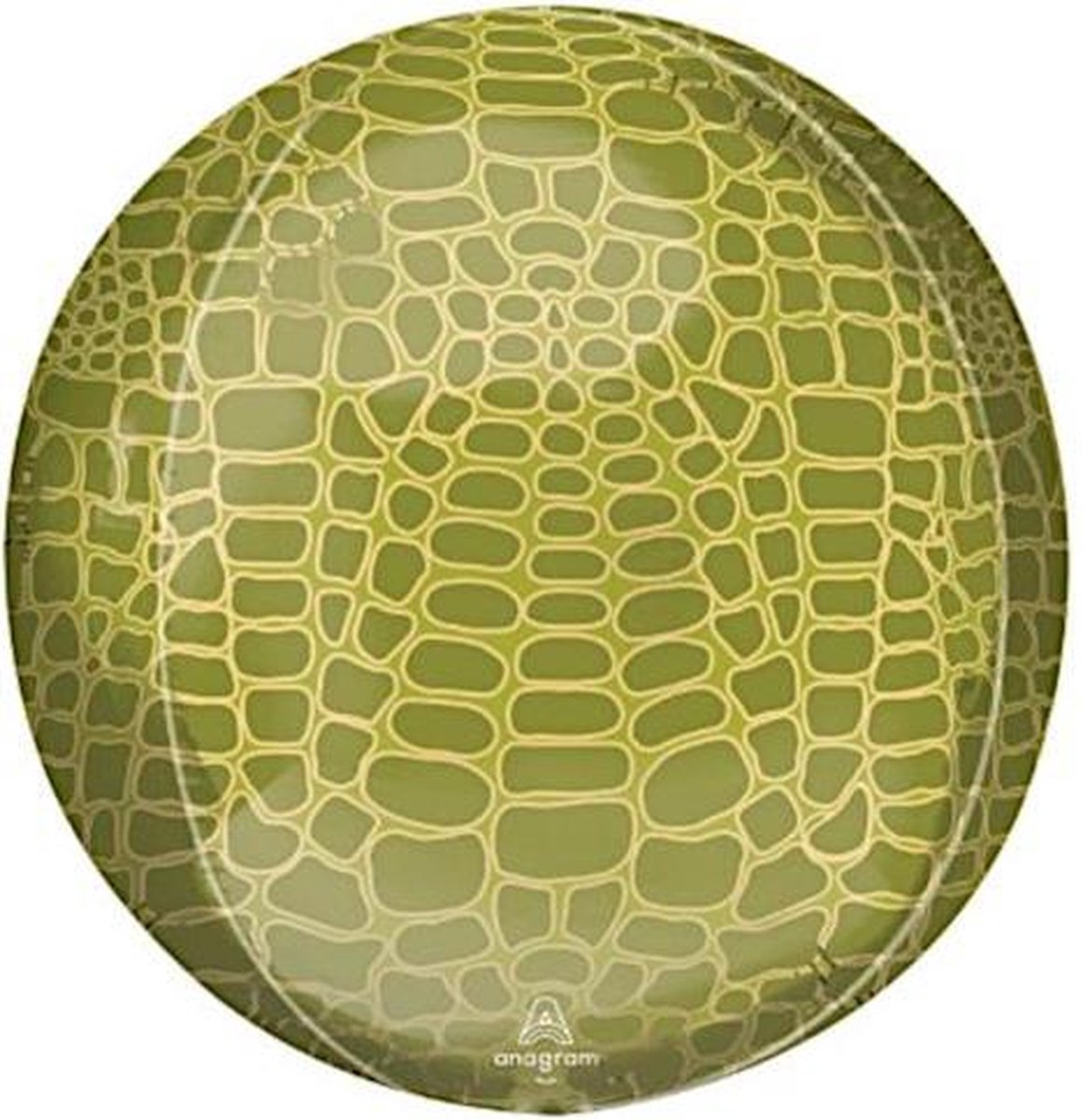 Anagram Folieballon Alligator Print 38 Cm Groen