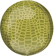 Anagram Folieballon Alligator Print 38 Cm Groen