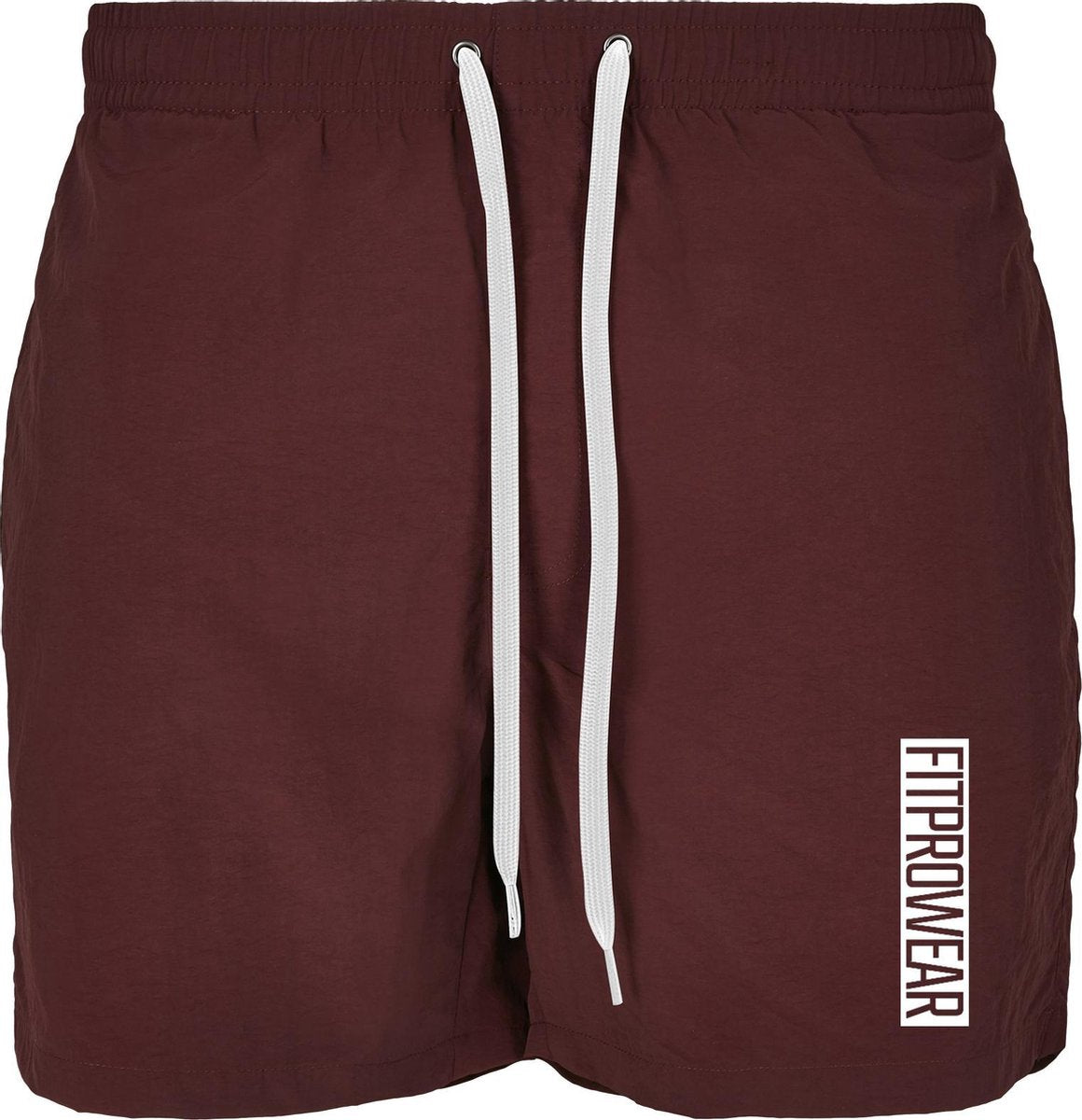 FitProWear Heren Zwembroek BLOCK - Bordeaux - Maat L - Swimshort - Zwembroek - Zwemshort - Heren Zwembroek - Zwemkleding - Zwemmen - Strandkleding - Short