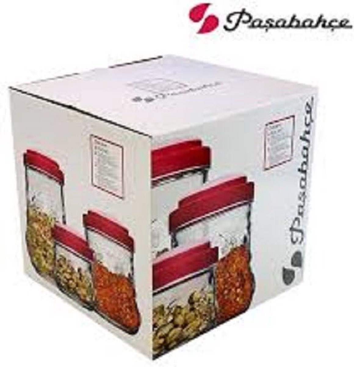 Pasabahce Garden - Voorraadpotjes Met Roze Deksel - Set van 6