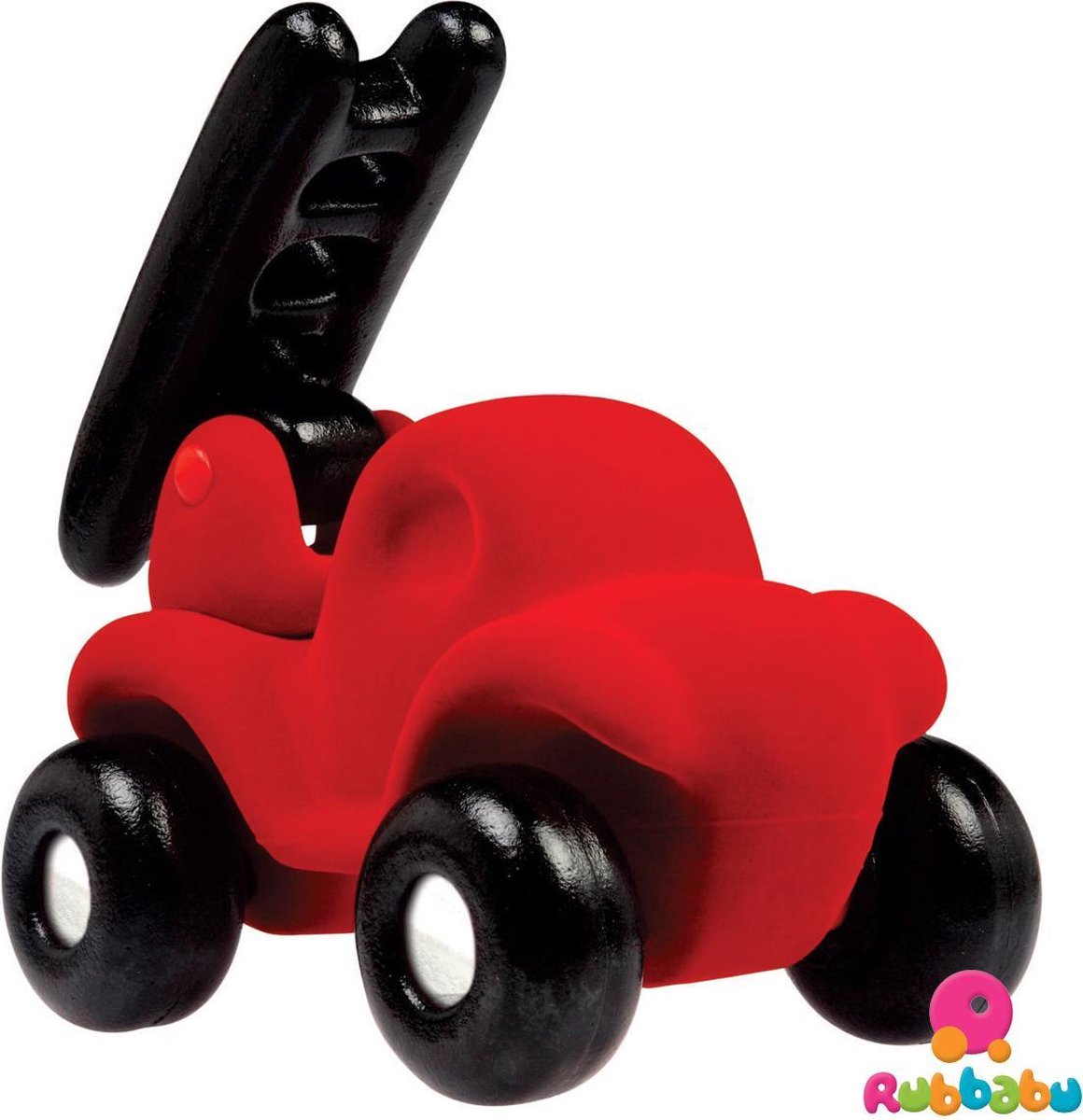 Rubbabu - Brandweerauto groot (rood)