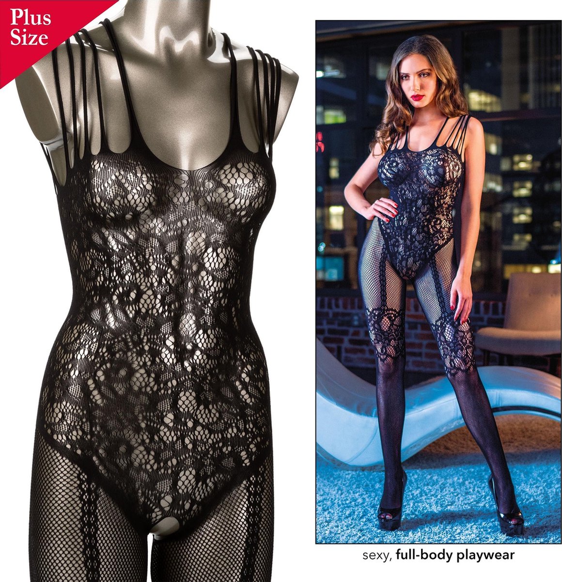 Strappy Lace Body Suit +
