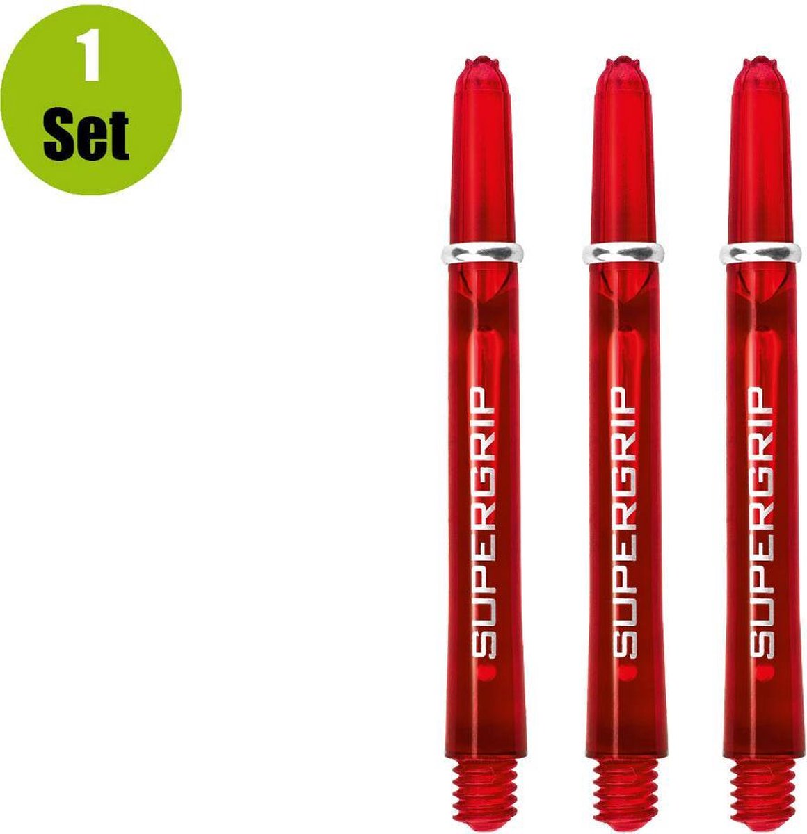 Harrows Supergrip Dart Shafts - Rood - Medium - (1 Set)