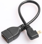 Coretek Micro HDMI - HDMI adapter - 90° haaks naar links - versie 1.4 (4K 30Hz) - 0