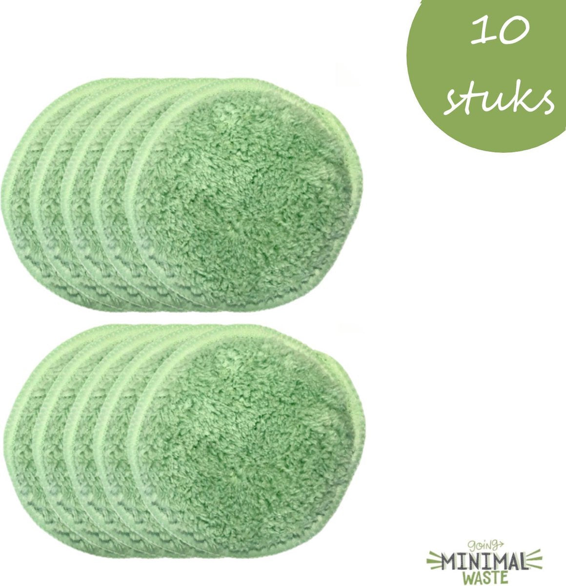 10 Herbruikbare Wattenschijfjes XL | Extra Zacht | Herbuikbare Make-up Pads | Medium Zacht | Duurzame Wattenschijfjes | GOTS Gecertificeerd Biokatoen