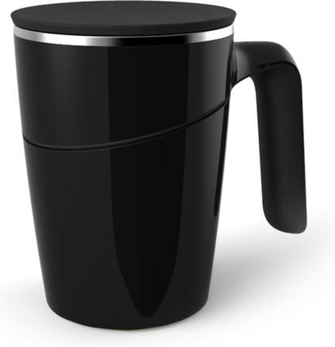 BiggMug Vacuum  Reisbeker | Blanchekleur | Speciaal ontwerp | voor warme en koude dranken | 470 ml | Vacuümdecimaal | Handvat ontwerp | Makkelijk schoon te maken