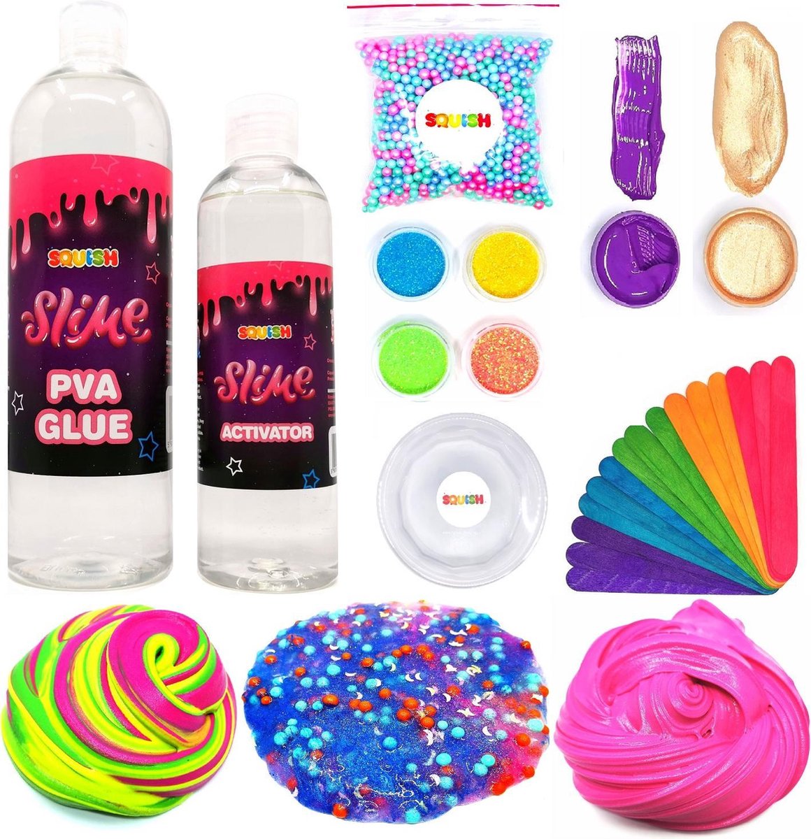 Squish Rainbow Magic box DIY - Creative set om slijm zelf te maken