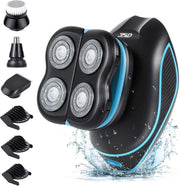 5-in-1 Draadloos Scheerapparaat voor Mannen - 4 Scheerkoppen -  Precisietrimmer - Baard Trimmer - Tondeuse - Bodygroomer - Neus Trimmer - Waterbestendig- Droog & Nat Scheren - Reinigings en Gezichtsborstel - 5D 360° Design
