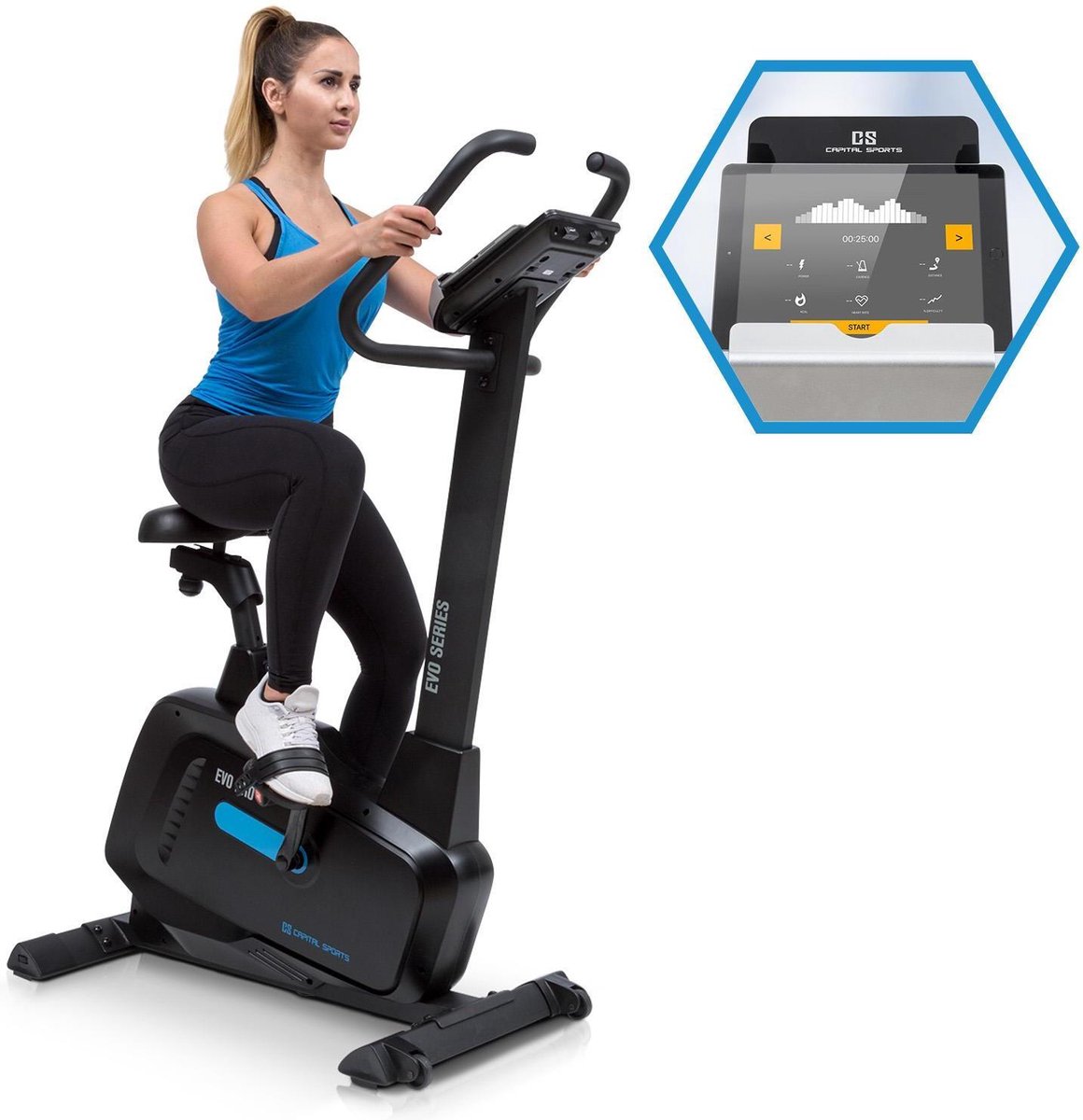 Evo Track Cardio fiets bluetooth app 15kg vliegwiel
