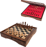 Schaakbord - Compleet met houten schaakstukken - Schaakspel - Schaakset - Bordspel - Volwassenen - Schaken - Chess - 40 x 40 cm