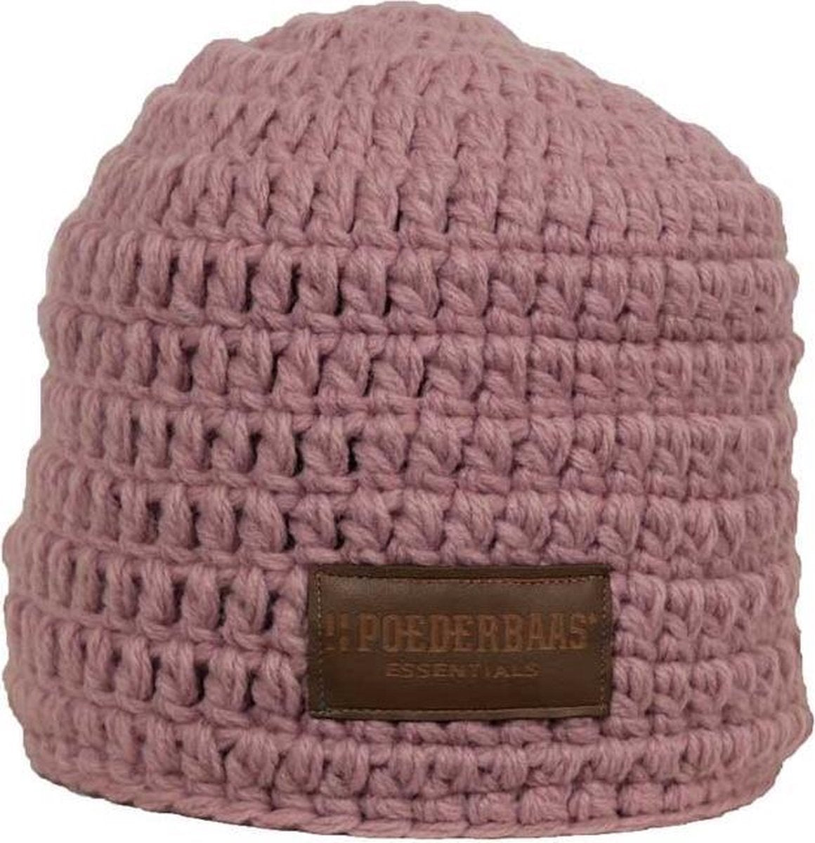 Poederbaas muts roze met fleece aan binnenzijde