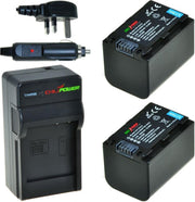 ChiliPower 2 x NP-FH70 accu's voor Sony - Charger Kit + car-charger - UK versie