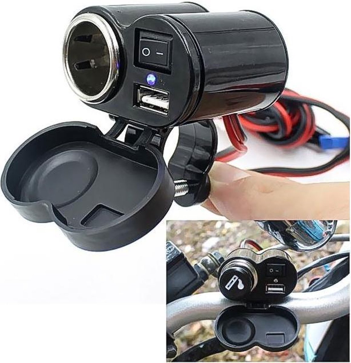 Motor Fiets USB Sigarettenaansteker Laadcontactdoos