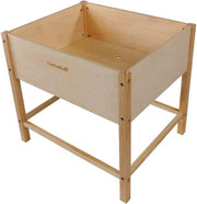 Everearth Tuinier Tafel Hout Blank Vierkant 55 Cm