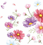 Duni Servetten Blooms 3-laags 33 X 33 Cm Papier Roze 20 Stuks