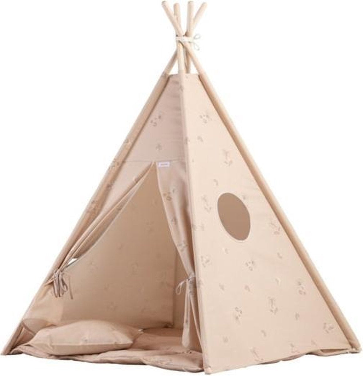 Tipi Tent / Speeltent Kinderkamer Powder Beige - Speeltent voor Kinderen - Kindertent - Indianentent - Wigwam 100x100x120cm