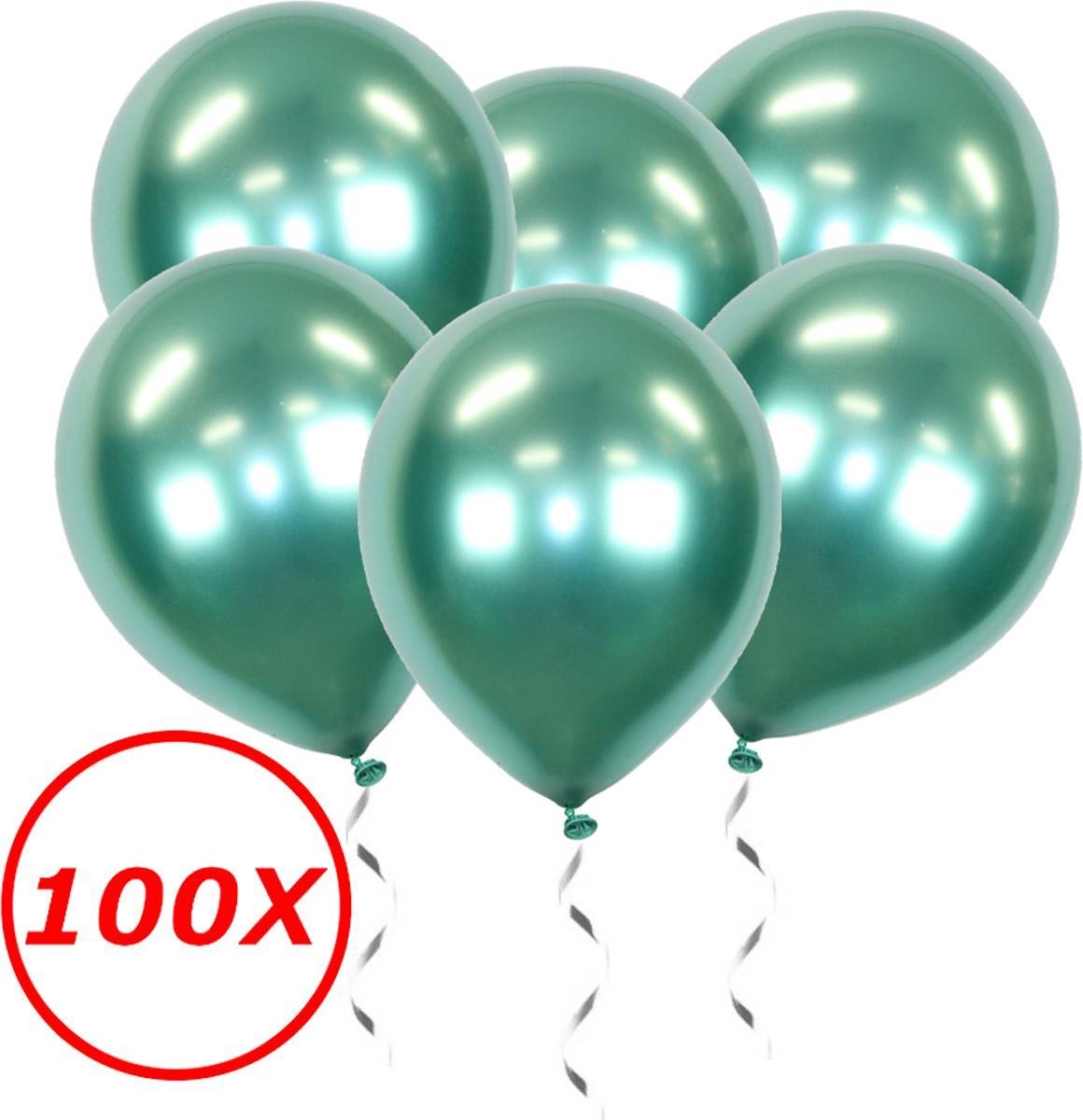 Groene Ballonnen Verjaardag Versiering Helium Ballonnen Feest Versiering Jungle Decoratie Chrome Versiering - 100 Stuks