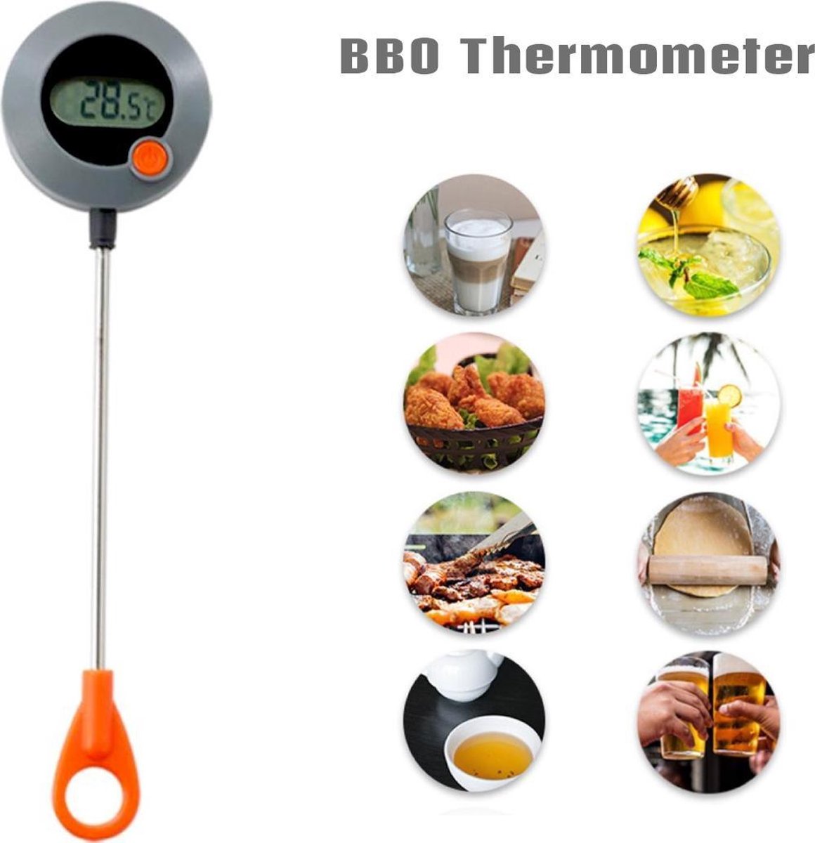 BOTC BBQ Thermometer - digitale keuken thermometer -Vleesthermometer met magneet