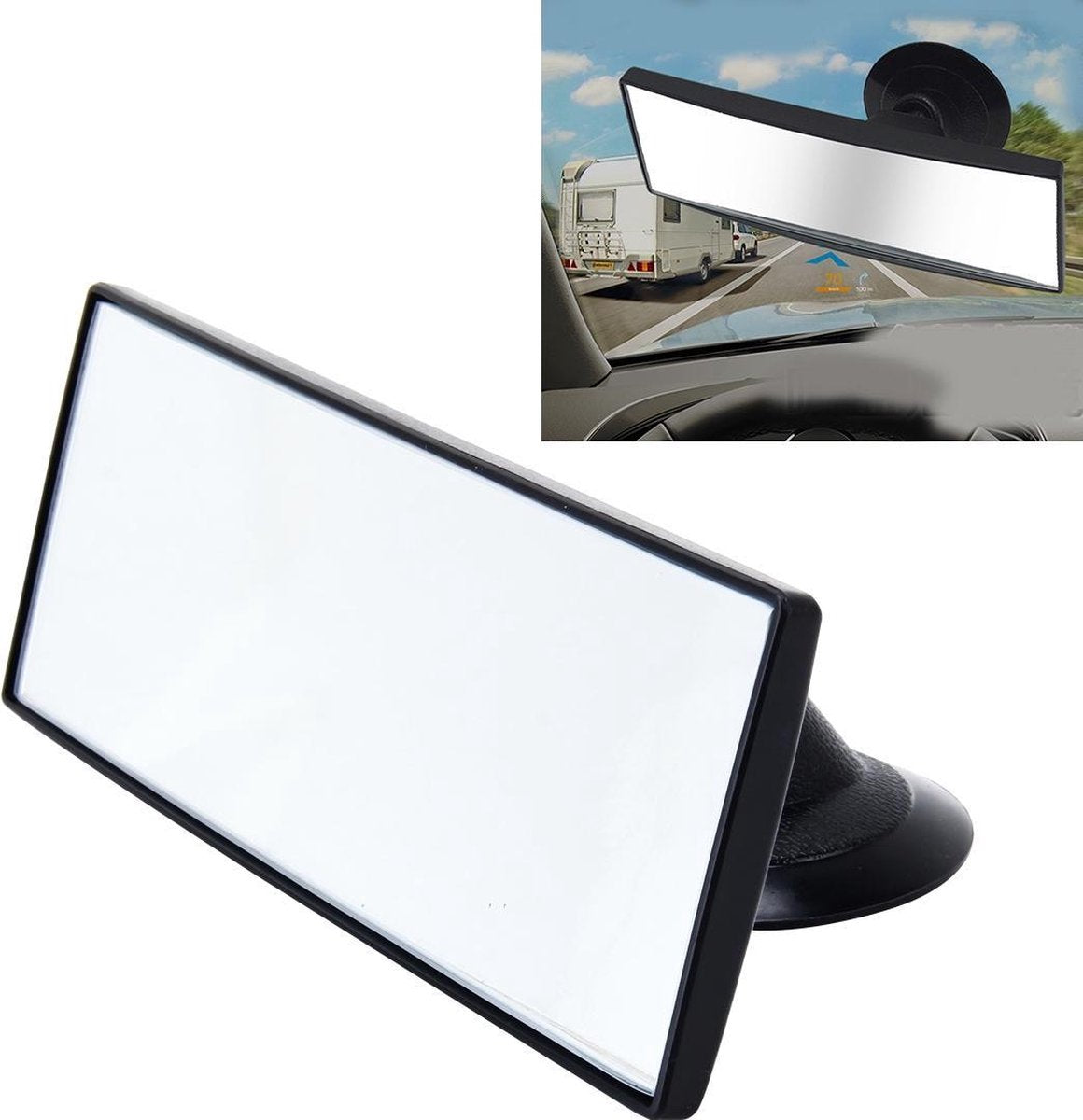 3R 3R-125 Auto Auto 360 graden verstelbare binnenruit Blind Spot Mirror met twee zuignappen