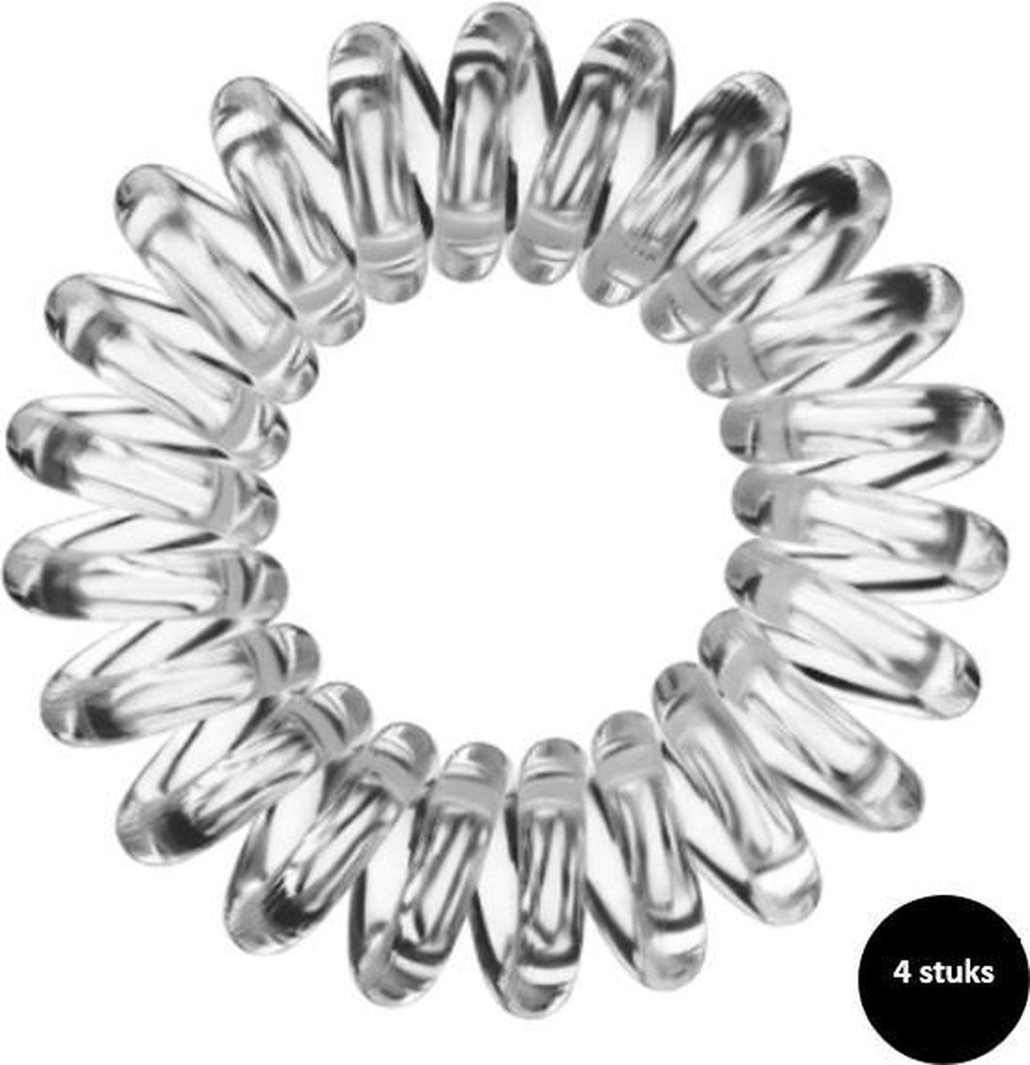 Invisibobble - Haarelastiekjes - Haarbandjes  - 4 stuks - clear - doorzichtig - transparant