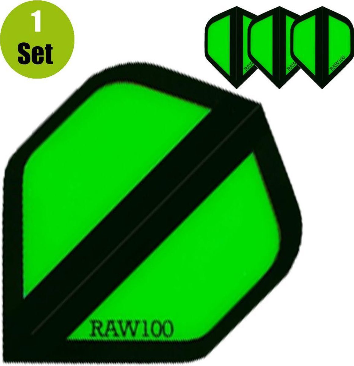 Raw100 Zone Dart Flights - Groen- ()