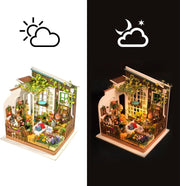 Robotime Millers Tuin DG108 - Houten Modelbouw - Poppenhuis met LED licht - DIY