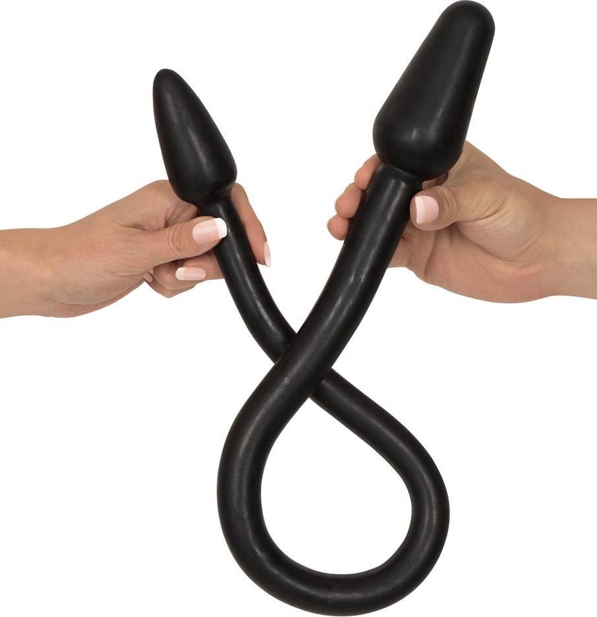 Rebel – Anaal Plug met Dubbele Uiteinden voor een Intensieve Afwisseling – 78 cm - Zwart