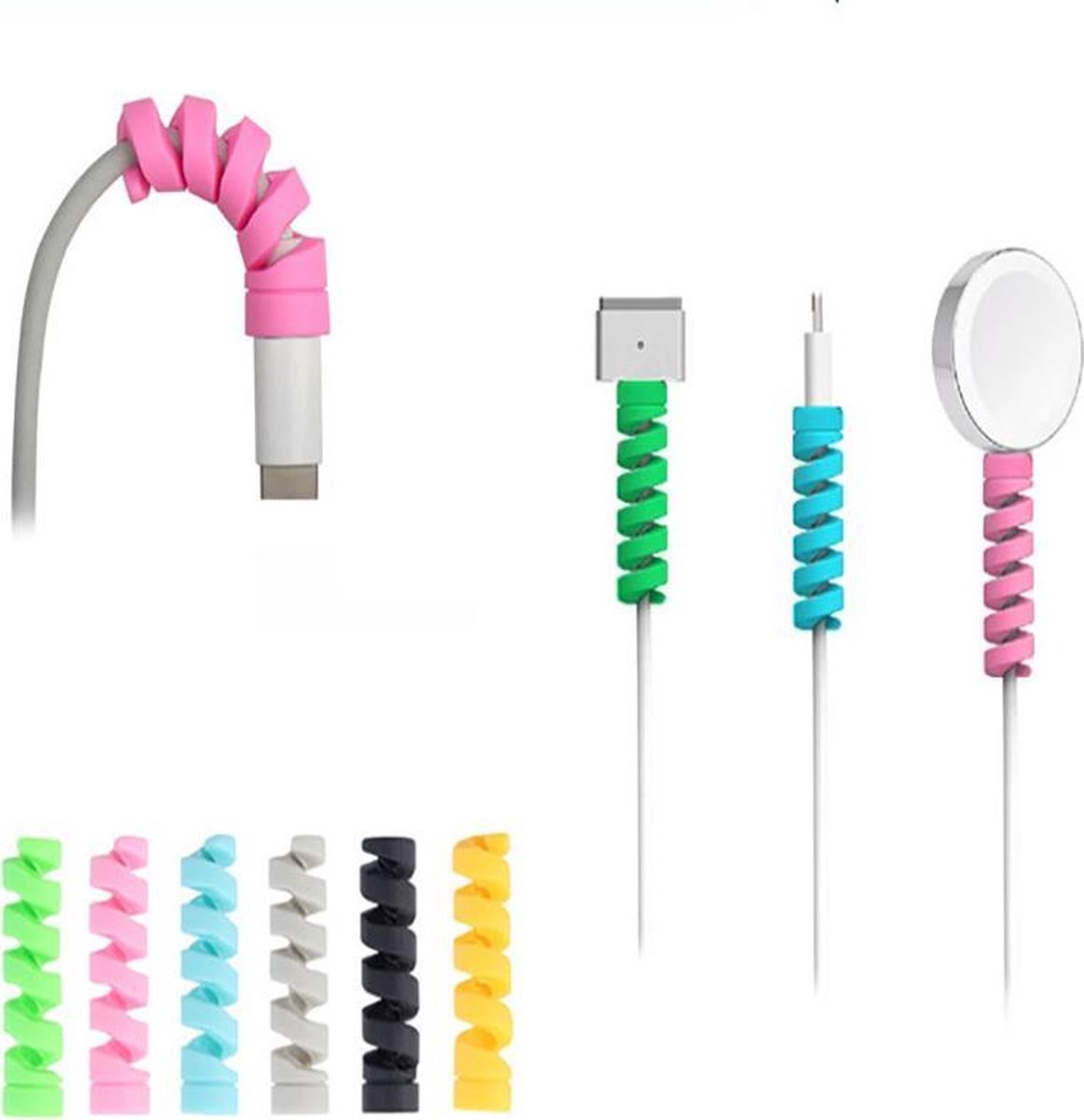 8 stuks Kabel beschermers |Cadeau|Kleur 2 Groen