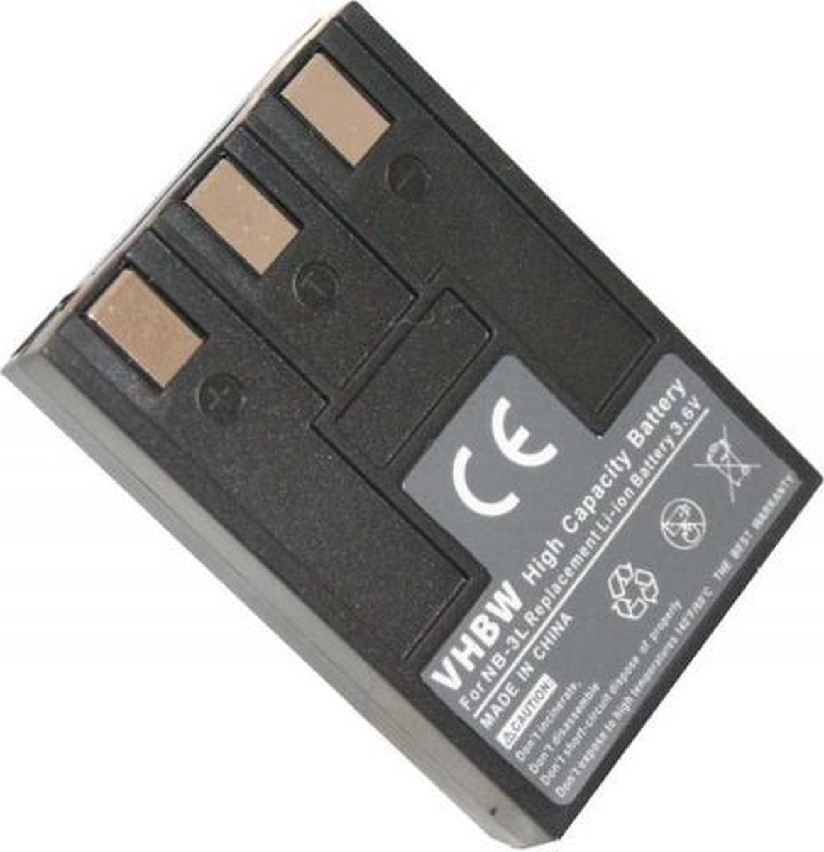 VHBW Camera accu compatibel met Canon NB-3L / 650 mAh