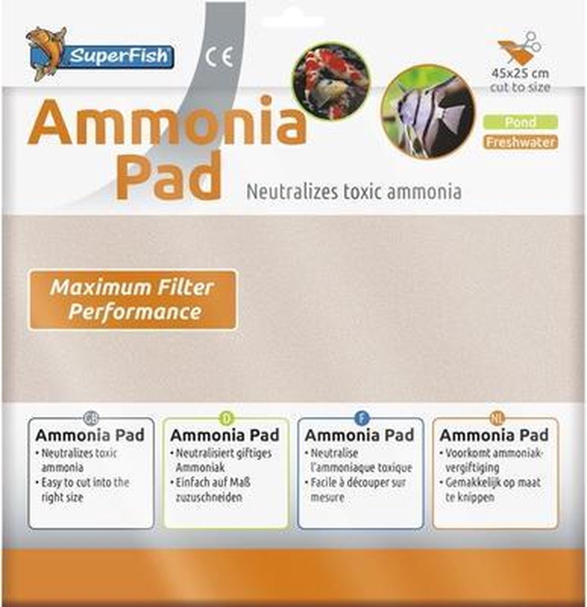 Ammoniapad tegen ammoniak op maat te knippen