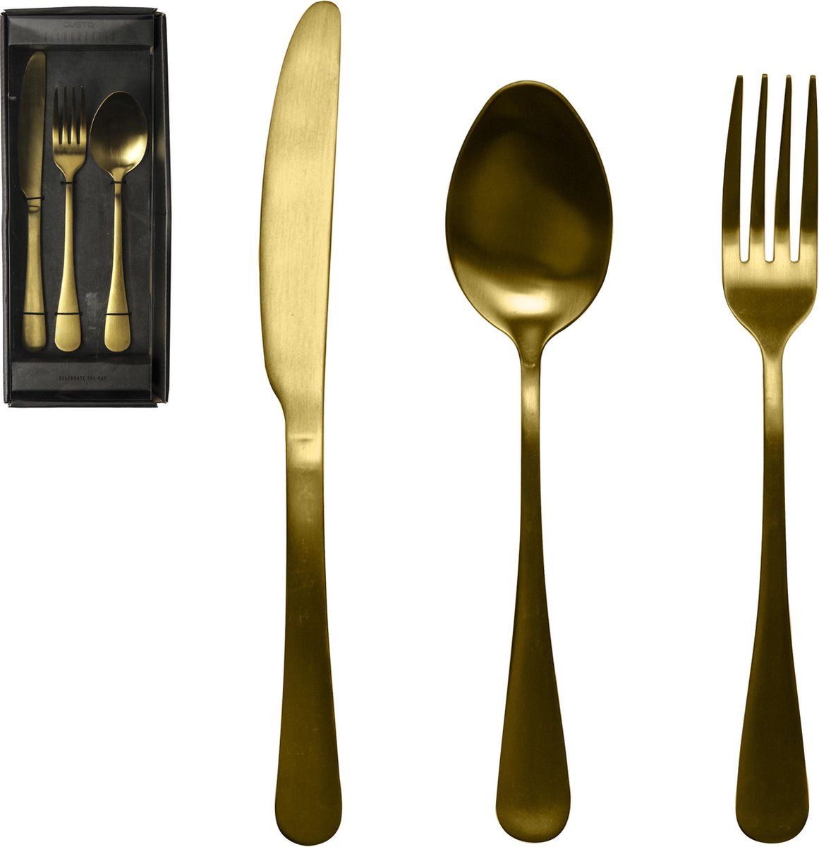 Gusta Bestek Set 3dlg-Goud