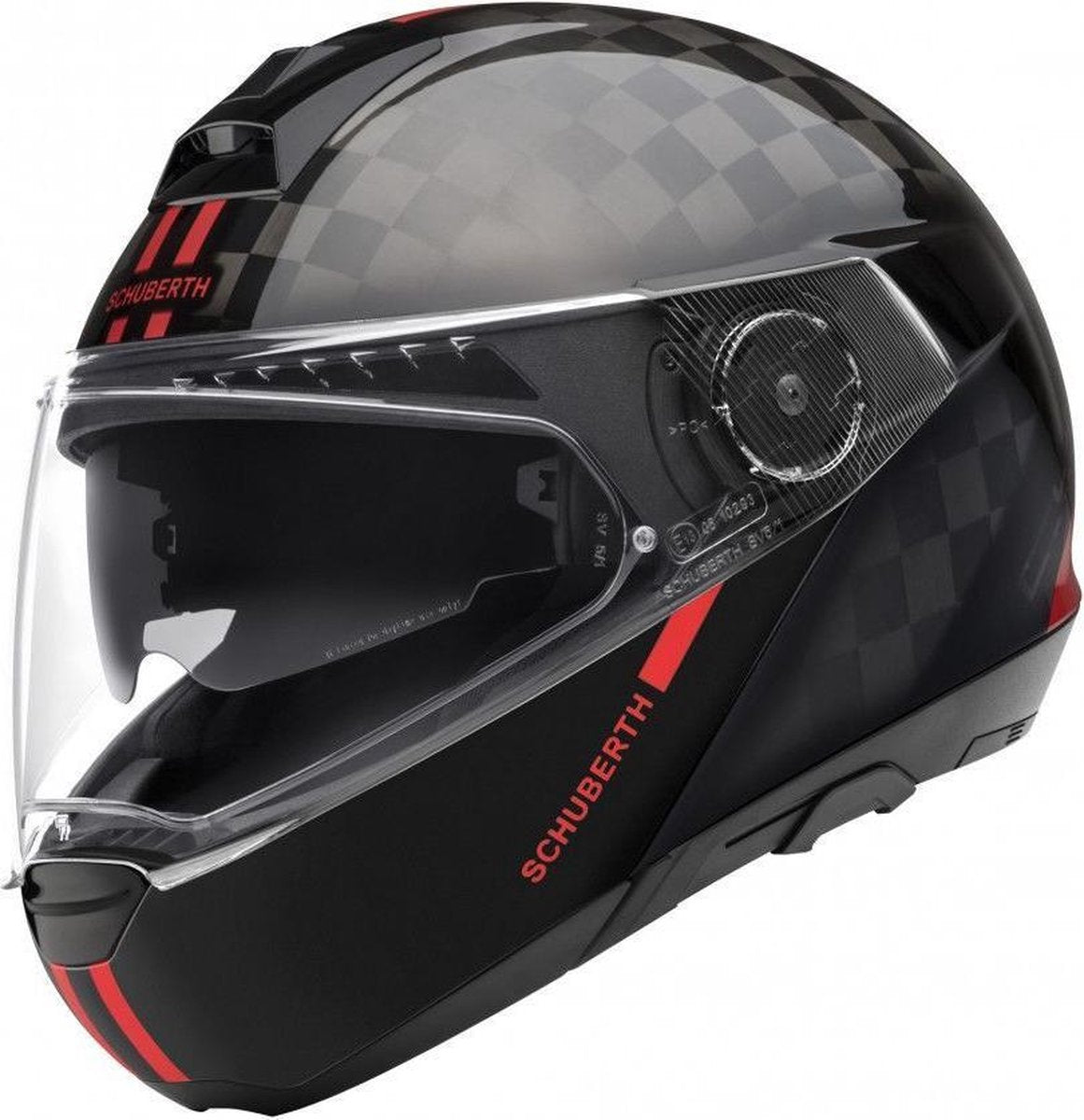 Schuberth C4 Pro Carbon Fusion Red Modular Helmet M