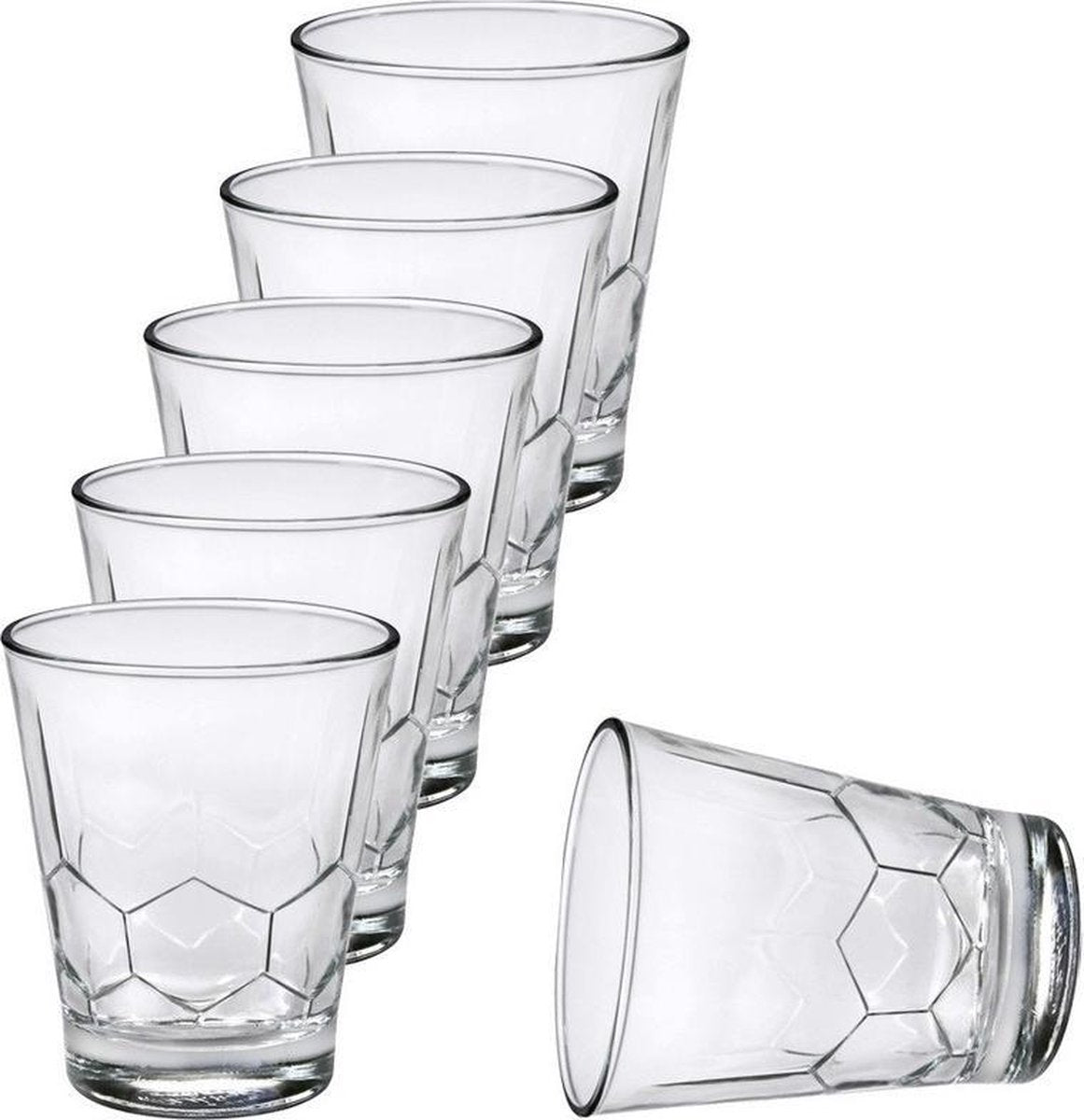 6x Drinkglazen/waterglazen Edinburgh transparant 350 ml - Koffie/thee glazen Edinburgh 350 ml