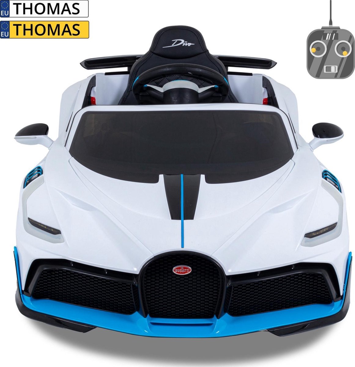 Bugatti Divo - Elektrische Kinderauto - Sterke Accu - Gratis Kenteken - Wit