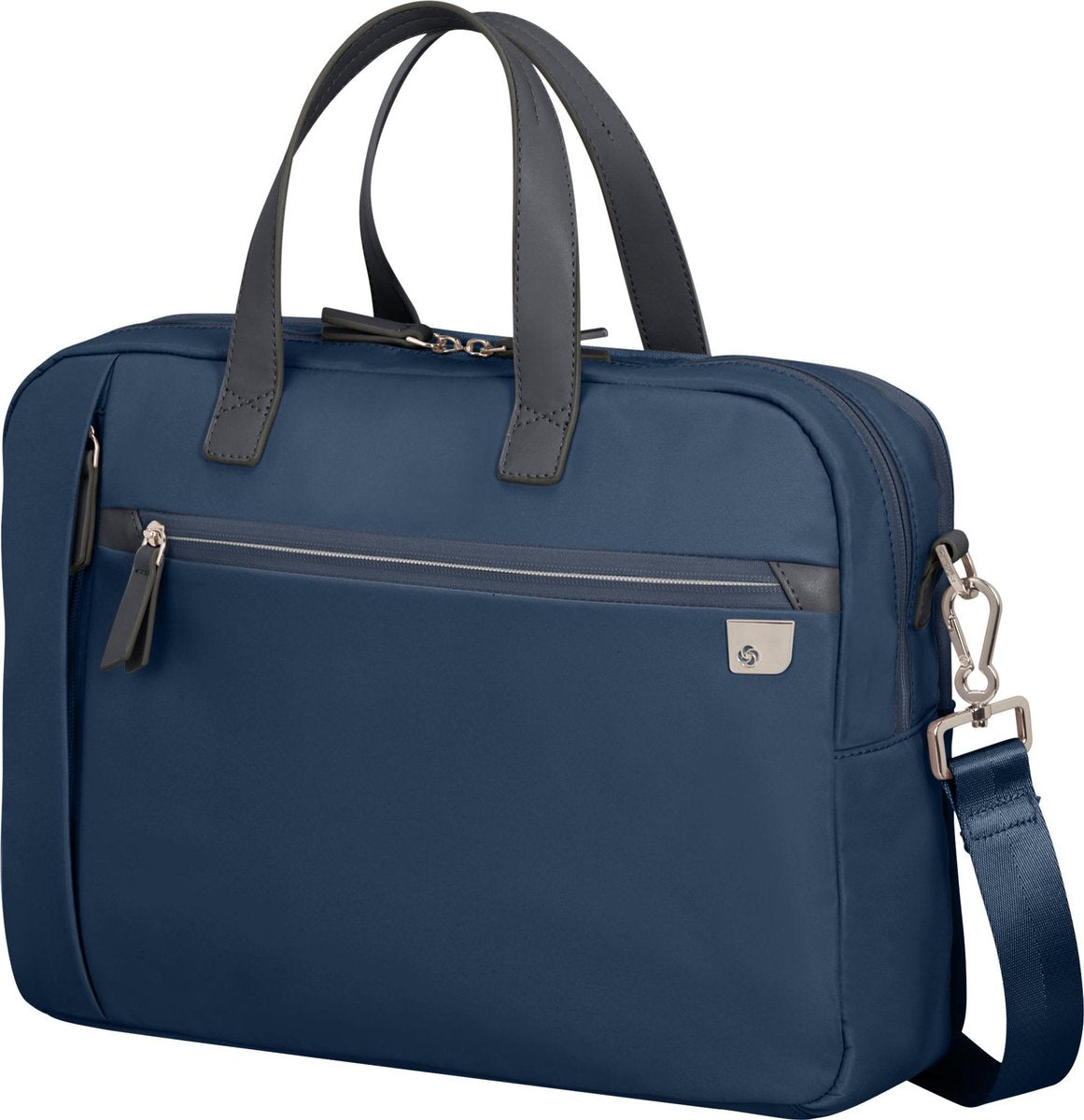 "Samsonite Laptopschoudertas - Eco Wave Bailhandle 15.6"" 2 Comp Midnight Blue"