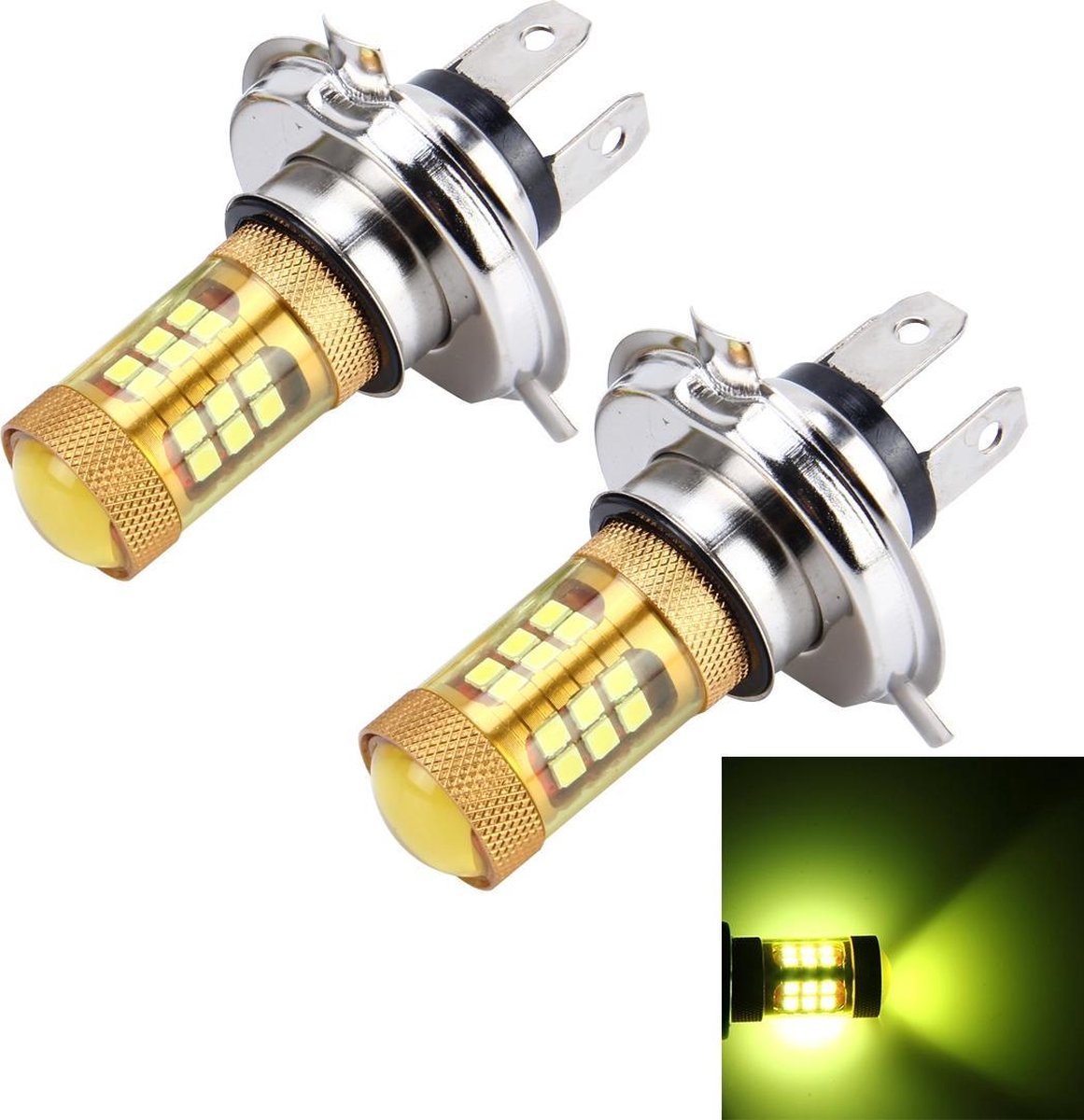 2 STKS H4 10W 1000 LM Mistachterlichten met 28 SMD-3030 LED-lampen