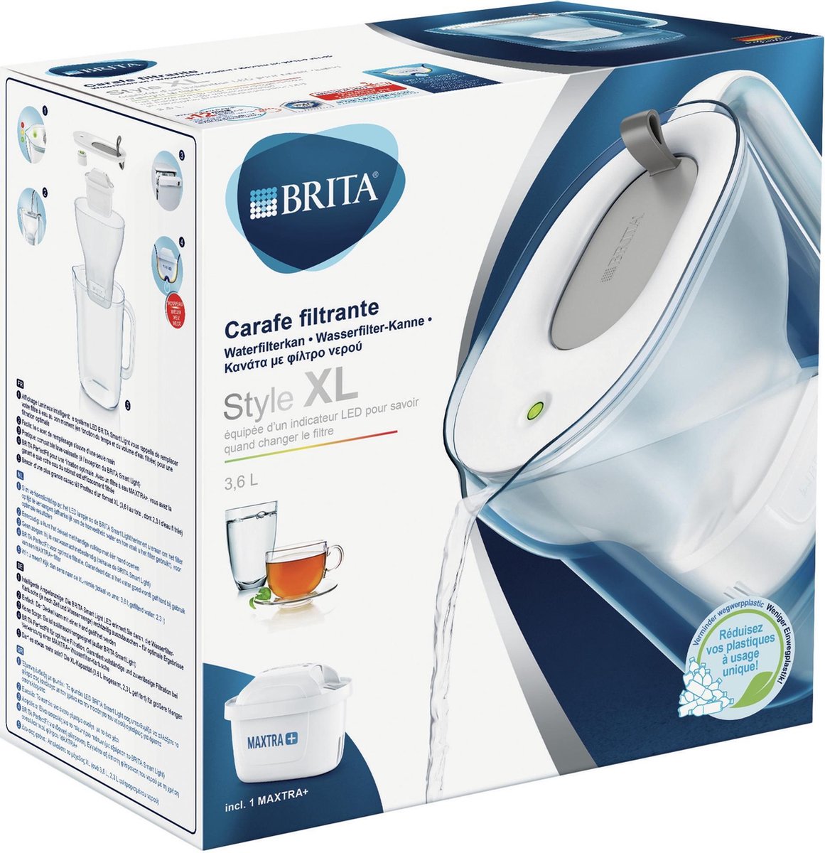 BRITA - Waterfilterkan Style XL Grey - 1039264