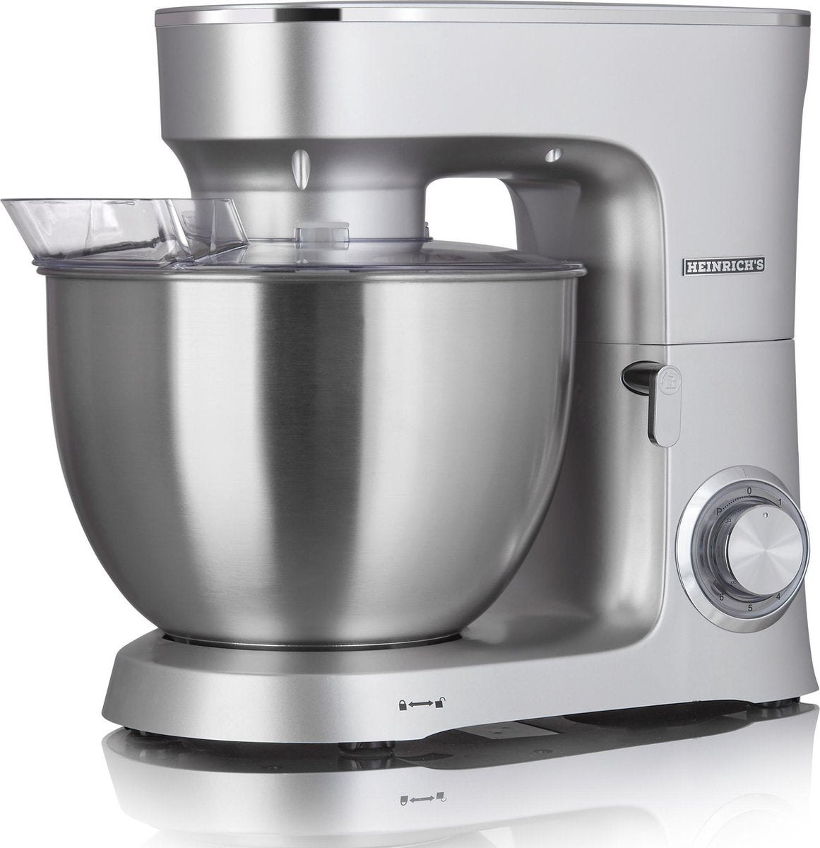 Heinrich´s HKM 8078 - keukenmachine - 1400 Watt - XXL - zilvergrijs.