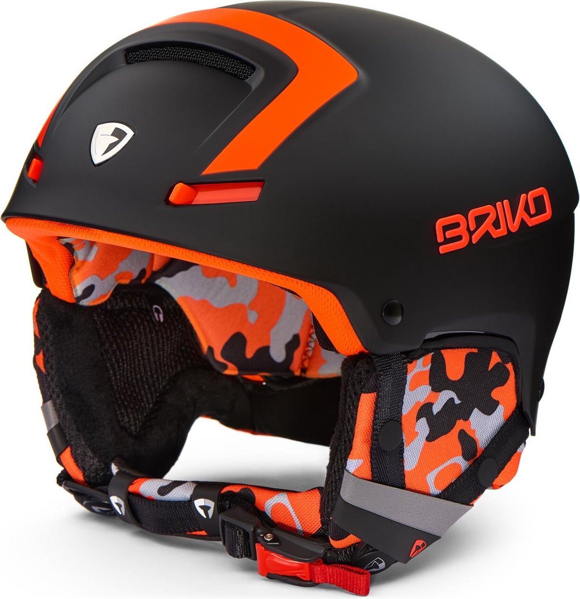 Briko Faito Ski helmet N082 BLACK-ORANGE - Maat XL