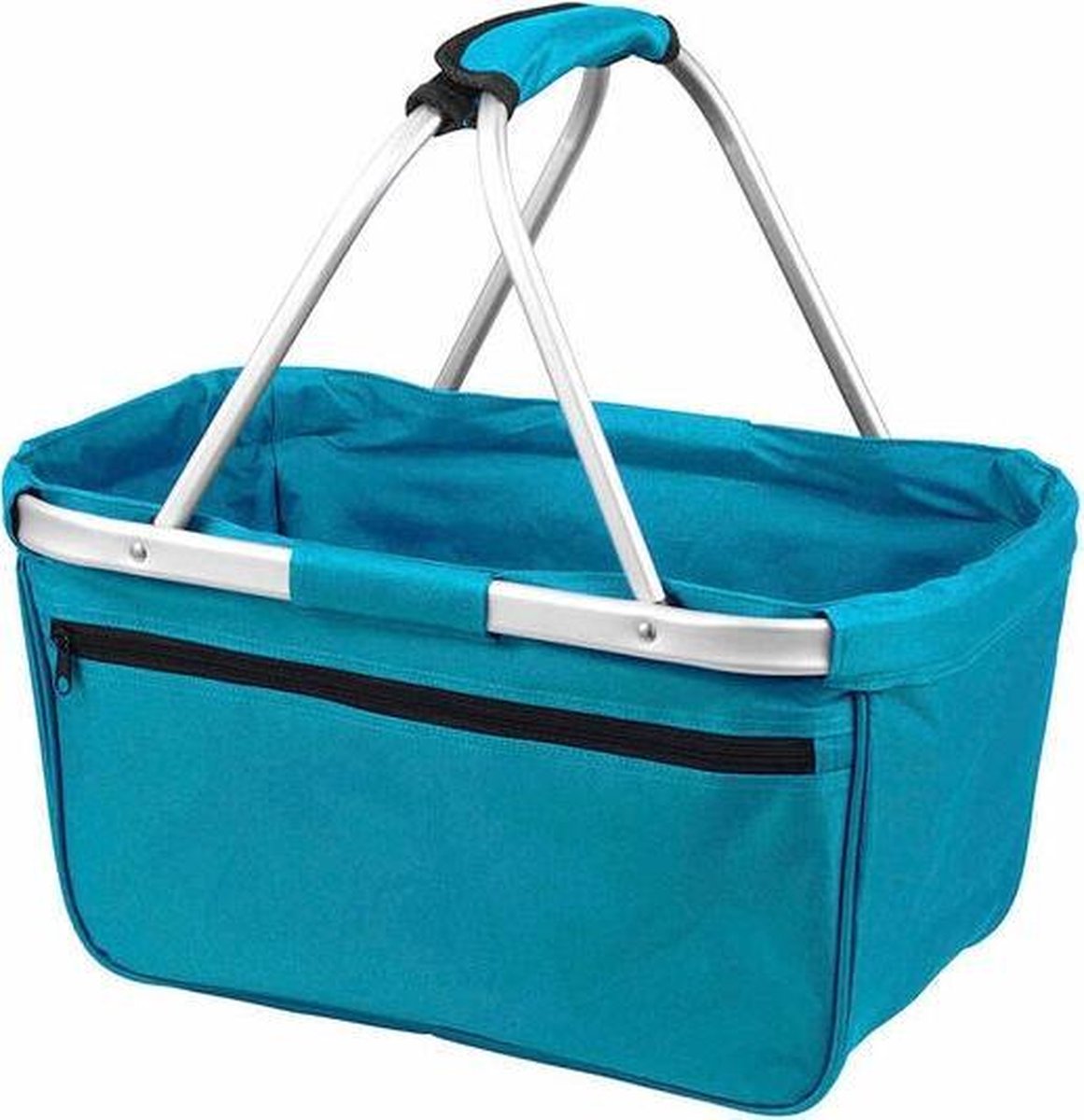 Shopper-Basket – Boodschappenmand –  opvouwbaar benzine kleur(blauw-groen)