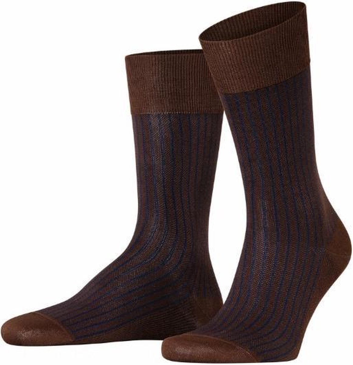 FALKE Oxford Stripe Sokken Heren 13379 - Bruin 5540 chestnut Heren - 47-48