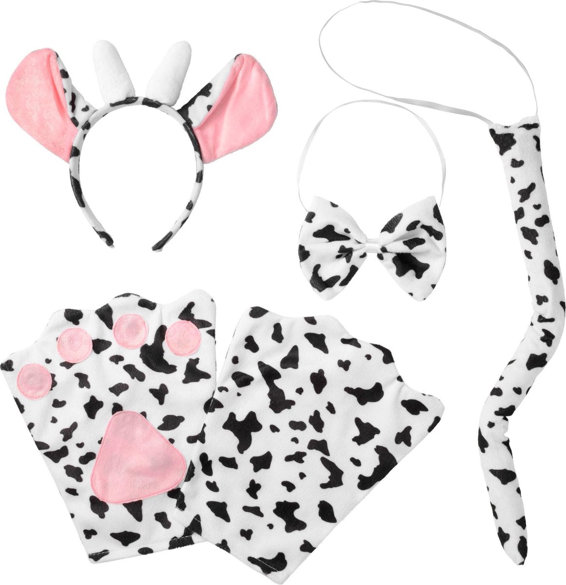 dressforfun - Accessoireset koe Volwassenen  - verkleedkleding kostuum halloween verkleden feestkleding carnavalskleding carnaval feestkledij partykleding - 302052