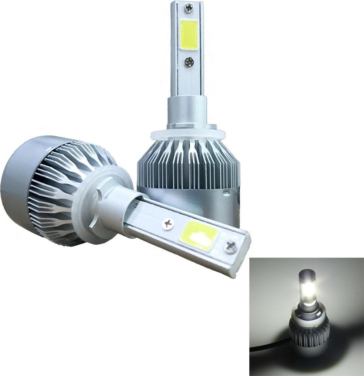 2 STKS C9 880/881 18 W 1800LM 6000 K Waterdichte IP68 Auto Auto LED Koplamp met 2 COB LED Lampen