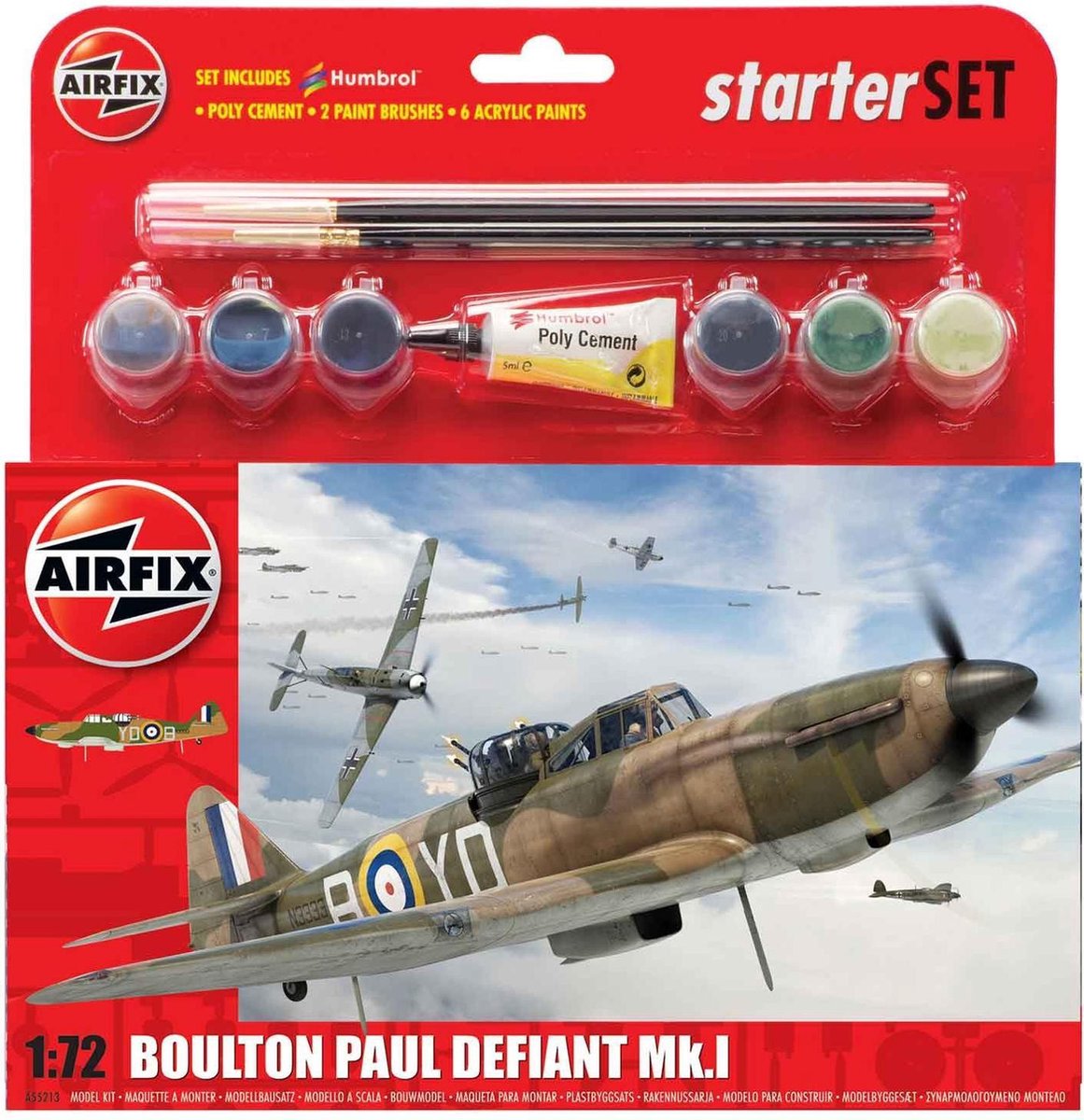 Airfix Boulton Paul Defiant Mk.I Starter Set Modelbouwpakket