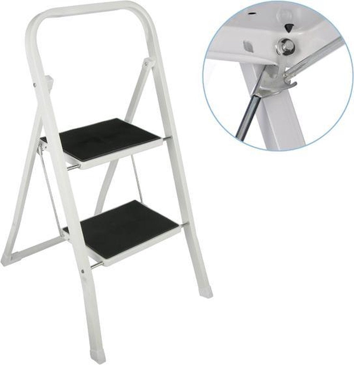 Haushalt 40414 Huishoudtrap - 2 Treden - Aluminium - Anti-slip poten
