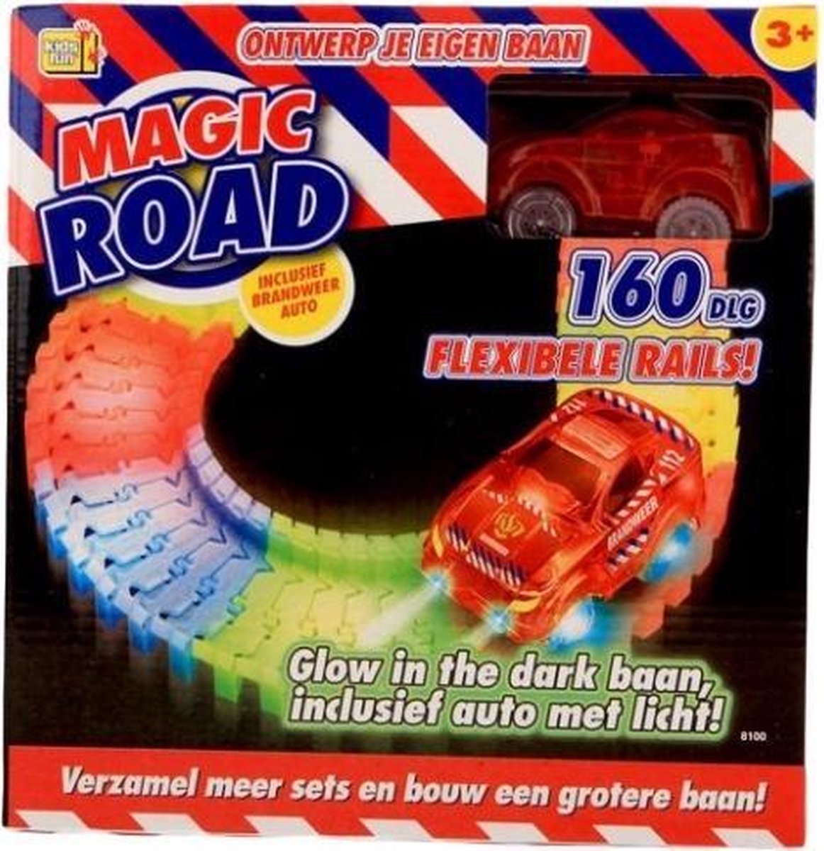Kidsfun Racebaan Magic Road Brandweer Jongens 160-delig